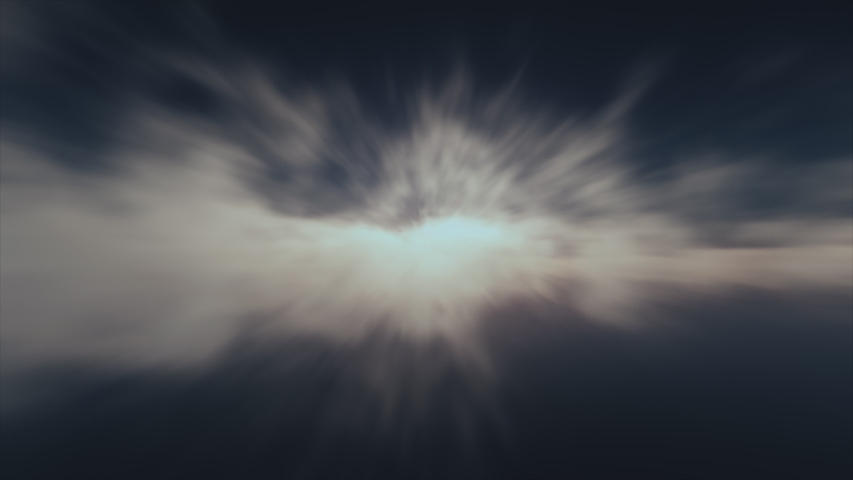 Zoom out of Chile through clouds to see the Earth from space.