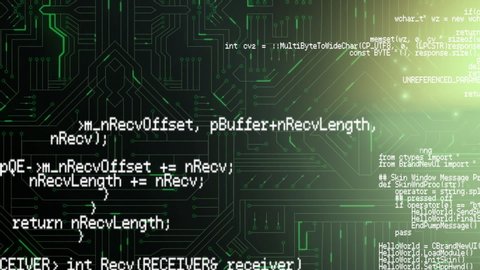 Digital Animation Program Codes Moving Screen Stock Footage Video (100% ...