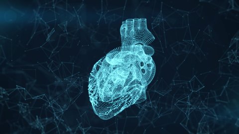Heart scan animation. The interface for detecting diseases and problems with the cardiovascular system. Medical and scientific footage