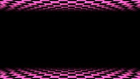 Retro Red Checkered Tunnel Loop Slow Moving Horizontal for VJ Loop