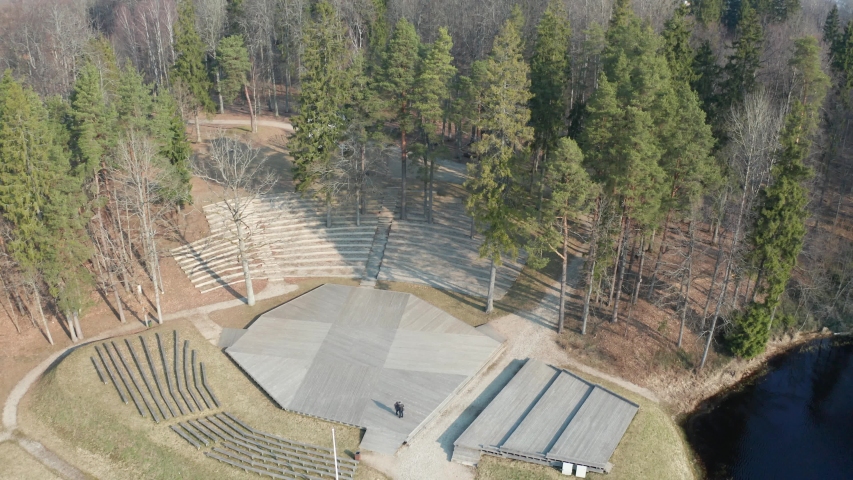 Open air stage in the forest
