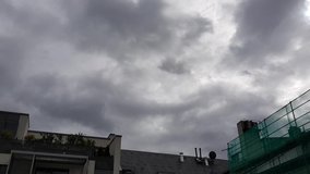 Cloudy weather before rain. Time lapse original news background. Time lapse video.