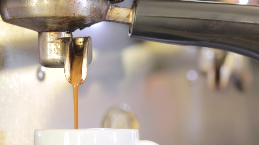 Express coffe from the bar machine | Shutterstock HD Video #1037992688