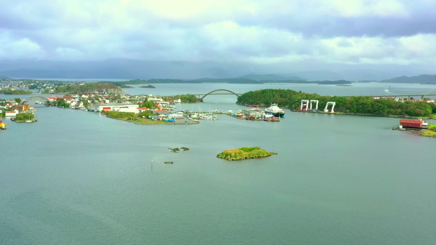 Breathtaking aerial view of the very scenic city of Stavanger, Norway
