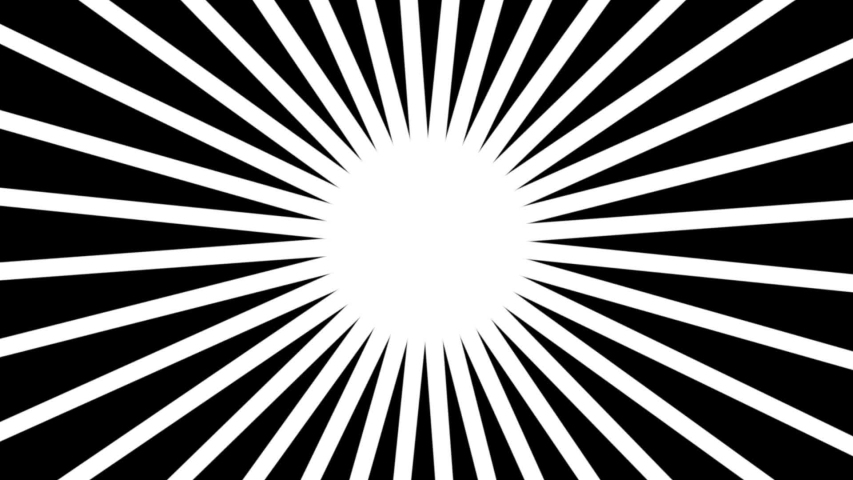 Black and White Lines Turning Retro 3D Illustraion Animation