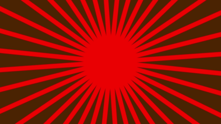 Red and Black Lines Turning Retro 3D Illustraion Animation