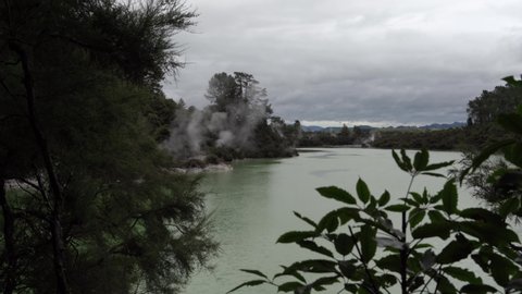 Geothermal Volcanic Lake (Wai-O-Tapu, New Zealand)