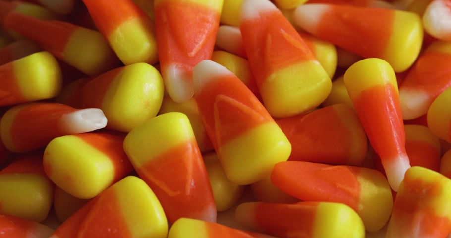 Video Slide Across Halloween Candy Corn