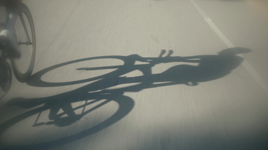 Cyclist Silhouette Cycling Training Workout. Sport Recreation Bicycle Cycling Silhouette. Shadow Cyclist Riding Bike.Bicyclist Fitness Cardio Workout Triathlon.Cycling Bike Sport Recreation Exercising | Shutterstock HD Video #1038068264
