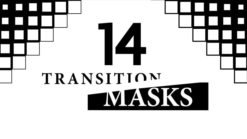 Transition Masks With a Moving Square Pattern. 14 Versions of Modern Luma Mattes or Alpha Channels. Transition Black and White Masks Templates in 4K for Editing Footages. Royalty-Free Stock Footage #1038096887