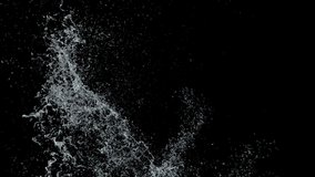 Water splash slow motion on black background. 3d illustration. - Powered by Shutterstock - Get 15% off with code: PIKWIZARD15