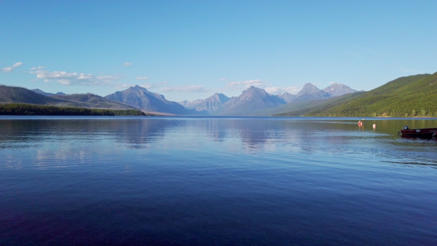 Beautiful landscape around Lake Mcdonald at Glacier National Park, Montana