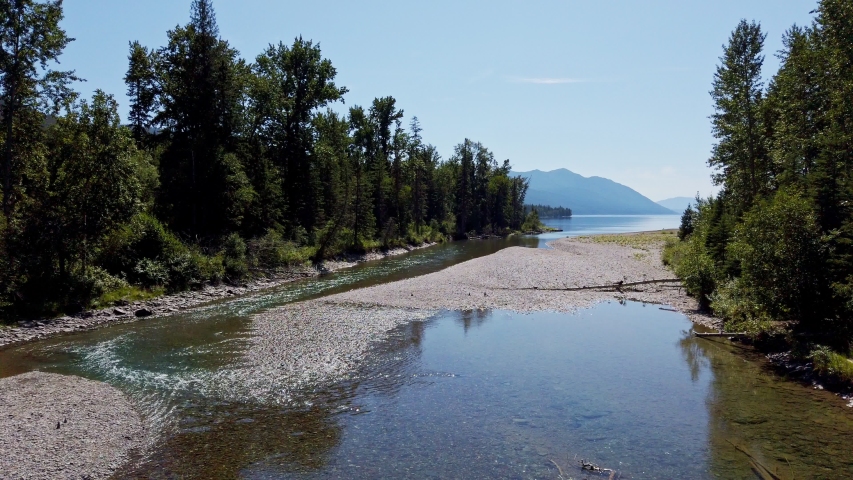 Beautiful landscape around Lake Mcdonald at Glacier National Park, Montana