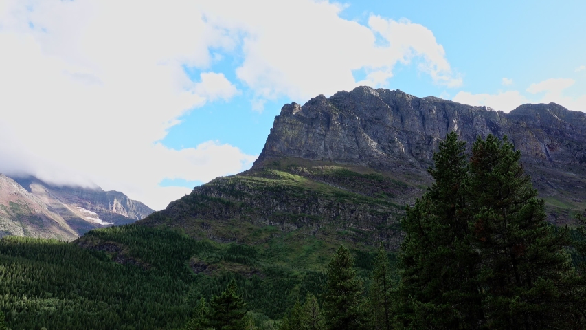 Beautiful lanscape around the Many Glacier area of the famous Glacier National Park at Montana