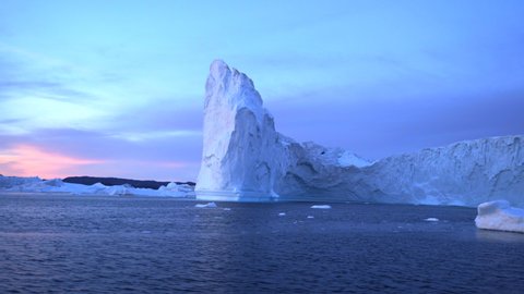 Awesome shot of huge iceberg in Greenland bay - Disko Bay, Greenland