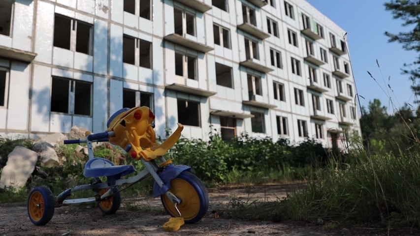 Former super secret abandoned soviet military town Irbene in Latvia