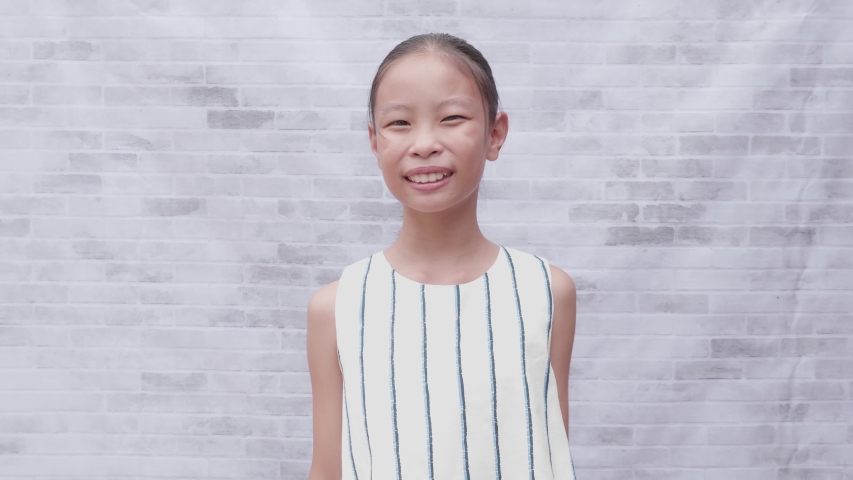 Portrait of Cheerful asian girl
