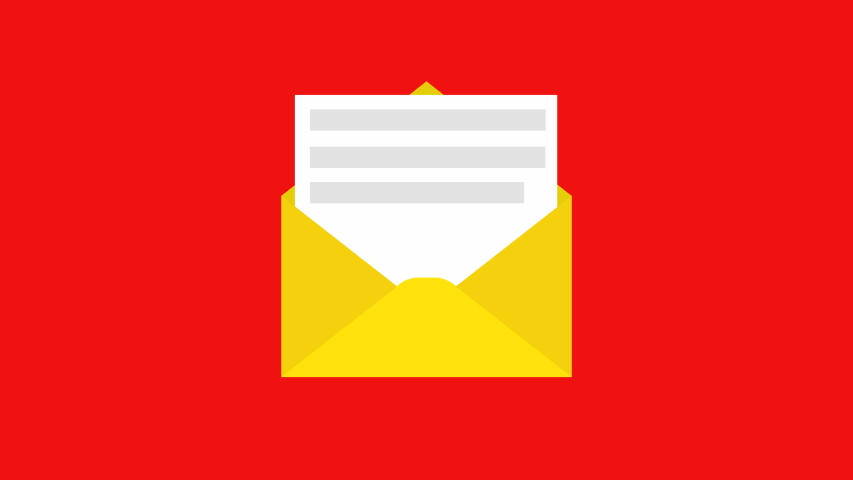 New Incoming Mail Concept 2d Stock Footage Video (100% Royalty-free ...