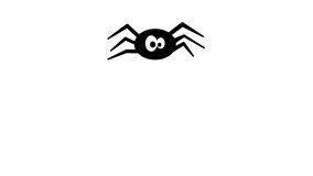 Spider animation in cartoon style. Halloween. 
