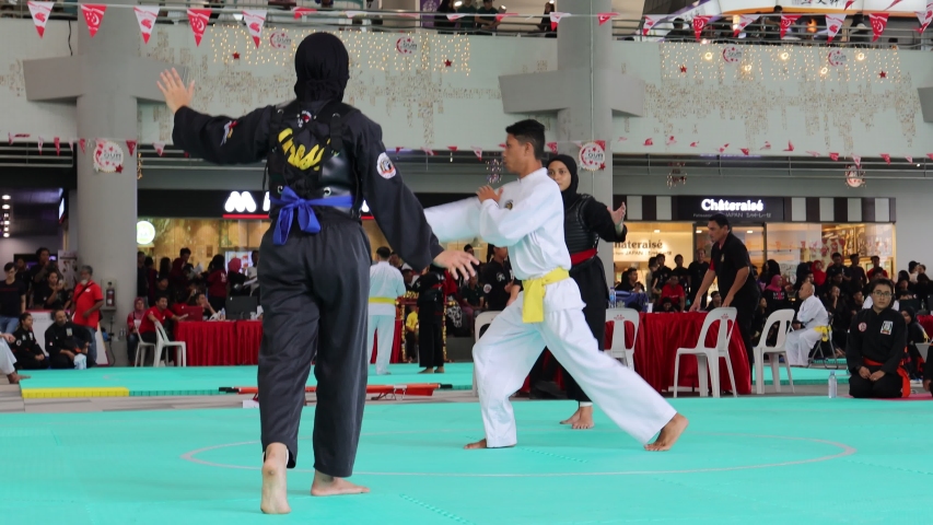 Admiralty / singapore - september 29th 2019: a national silat competition  was held at kampung admiralty.