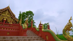 4K video of Pra That Doi Pra Chan temple, Lampang province.