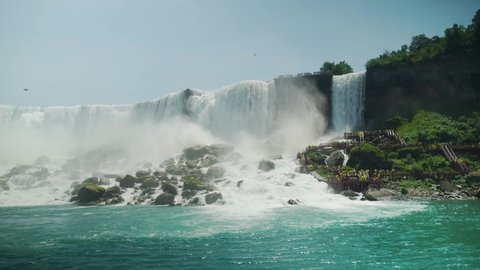Majestic shot of Niagara falls