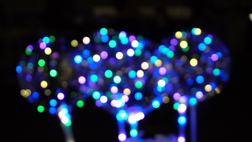 Transparent Glowing Balls. Out of Stock Footage Video (100% Royalty