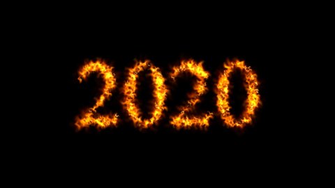 Shiny 2020 Text Animated On Black Stock Footage Video (100% Royalty ...