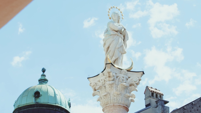 Old Statue in Innsbruck, Austria on a nice summer day