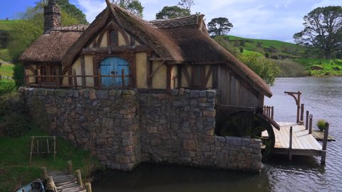 Hobbiton, New Zealand; 2019: The old water mill 