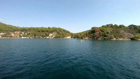Mljet / Croatia - 09 15 2019: Mljet island kayaking