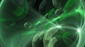art background futuristic atoms cosmic light rays bubbles