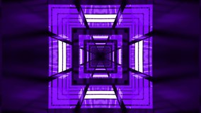 Futuristic purple square tunnel background with neon lights. Looped 3d animation art concept. - Powered by Shutterstock - Get 15% off with code: PIKWIZARD15