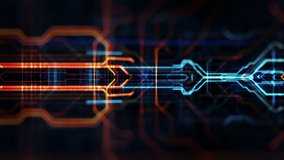 Abstract video of the process of processing and downloading data from the server, Data transmission channel. Motion of digital data flow. Transferring of big data/Background  printing current board - Powered by Shutterstock - Get 15% off with code: PIKWIZARD15