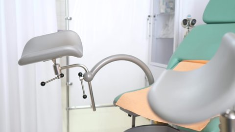 Gynecological Examination Chair In Gynecological Cabinet Interior.