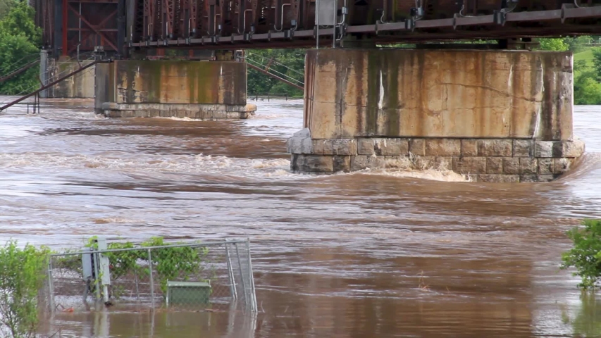 Raging River under the bridge image - Free stock photo - Public Domain ...