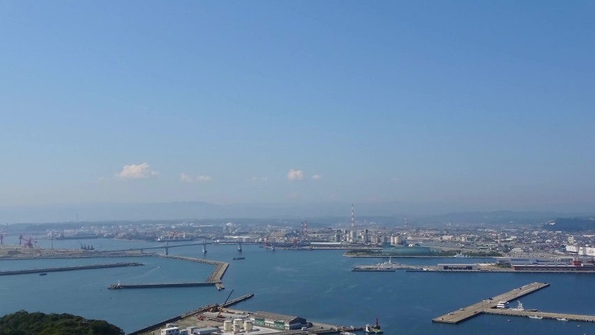 Tourist attraction “Shiomidai of Misaki Park” . View from the observation deck