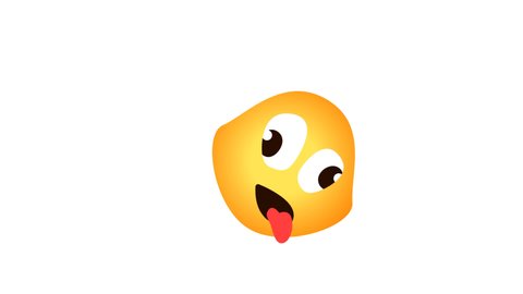 crazy emoji.  Alpha channel looped