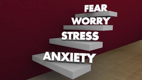 
Anxiety Stress Worry Fear Levels Steps Stages 3d Animation