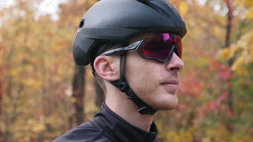 black helmet cycling