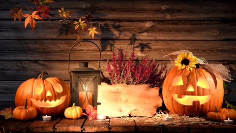 Halloween Pumpkin Scary Pumpkin On Table Stock Photo (Edit Now) 713194054