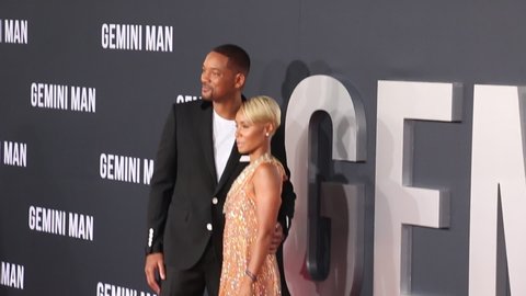 Will Smith and Jada Pinkett Smith at the Los Angeles premiere of 'Gemini Man' held at the TCL Chinese Theatre in Hollywood, USA on October 6, 2019.