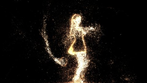  k pop Particles Dancing Girl 