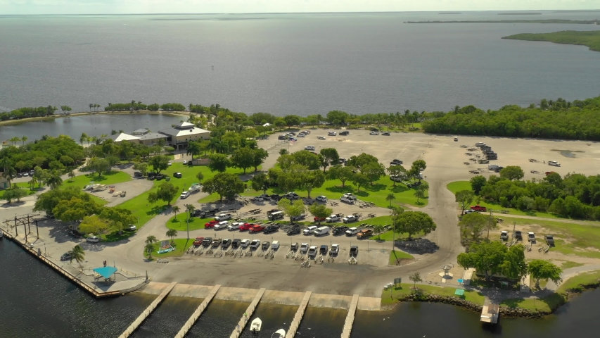 Weekend boating at Homestead Bayfront Park summer 2019