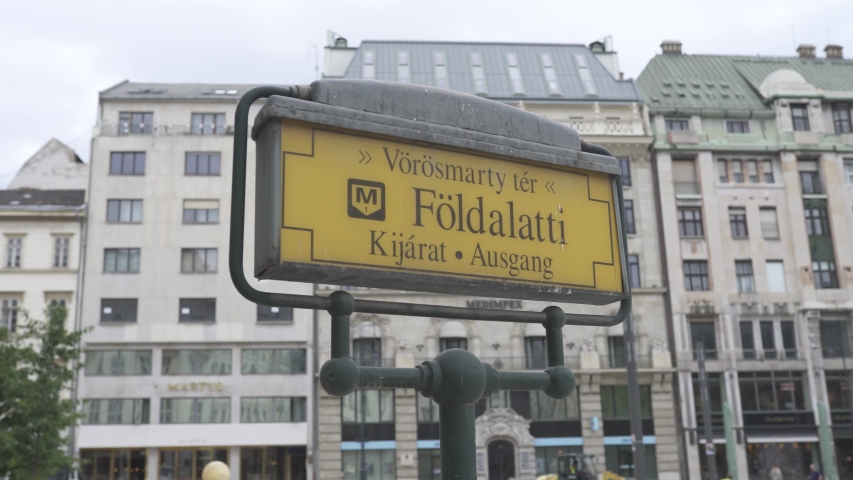 Vörösmarty square, Budapest, Hungary 4K stock video 