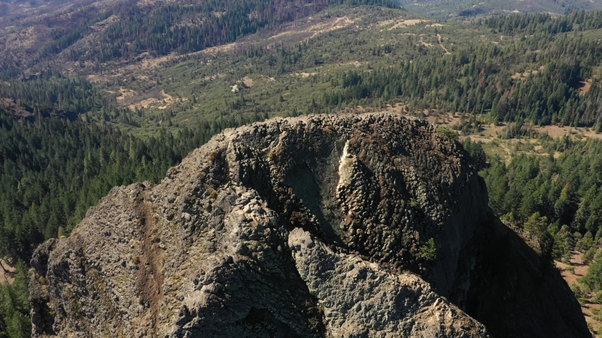 Aerial view of Pilot Rock in Southern Oregon
