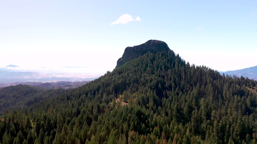 Aerial view of Pilot Rock in Southern Oregon