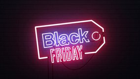 Black Friday sale neon sign banner background for promo video. concept of sale and clearance - Powered by Shutterstock - Get 15% off with code: PIKWIZARD15