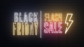 Black Friday sale flash sale neon sign banner background for promo video. concept of sale and clearance - Powered by Shutterstock - Get 15% off with code: PIKWIZARD15