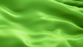 Light Green background flag video waving in wind. Realistic Green background. Grass lawn Flag Looping 1080p Full HD 1920X1080 footage. Grass color sign of nature, confidence, energy, plant, freshness
